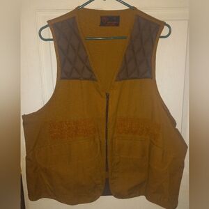Vintage Black Sheep Brown Hunting Vest Mens XL